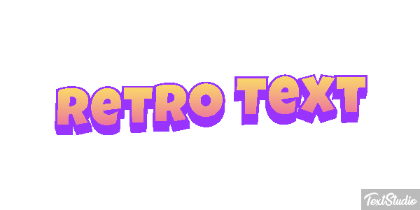 Retro Text Text effect
