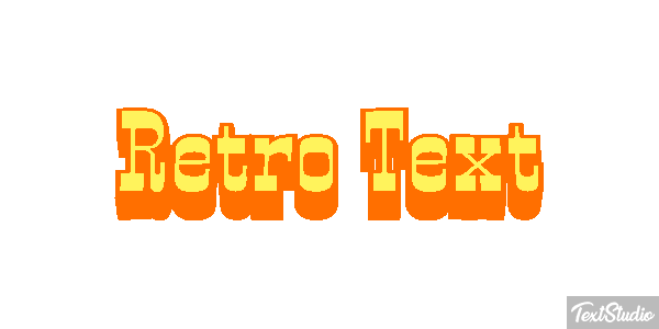 Retro Text Text effect