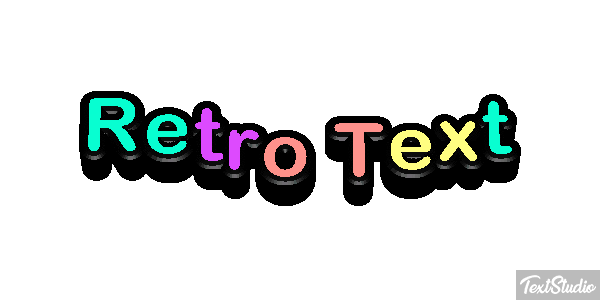 Retro Text Text effect