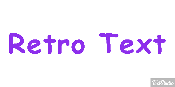 Retro Text Text effect