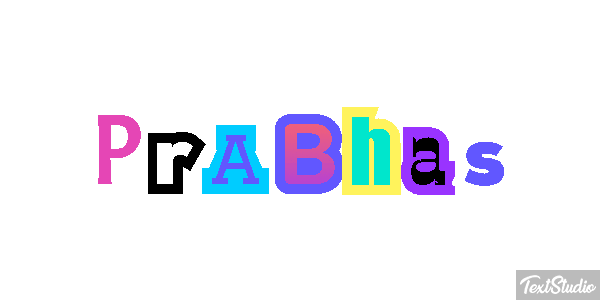 Prabhas Efeito do texto