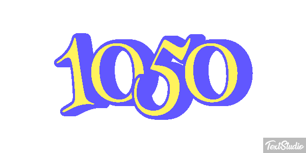 1050 Text effect