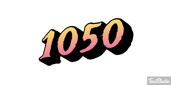 1050 Text effect