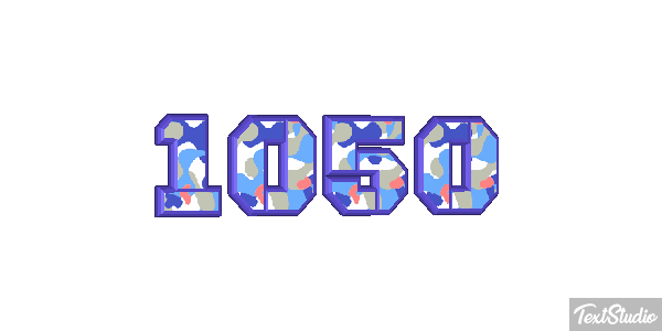 1050 Text effect