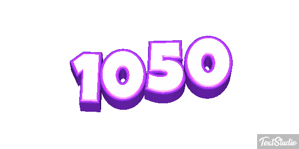 1050 Text effect