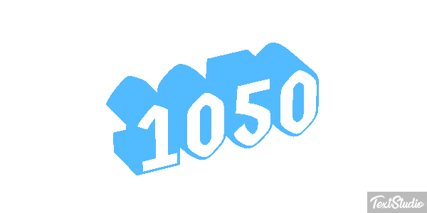 1050 Text effect