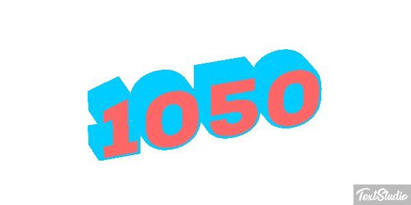 1050 Text effect