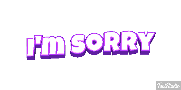 I'm Sorry Text effect