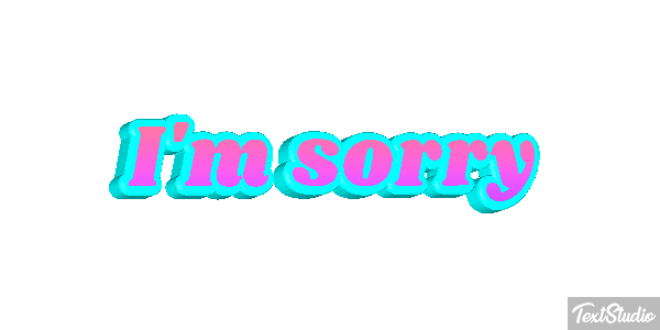 I'm Sorry Text effect