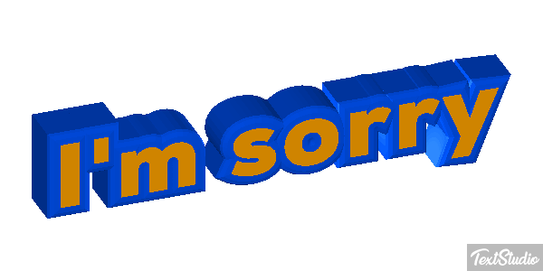 I'm Sorry Text effect