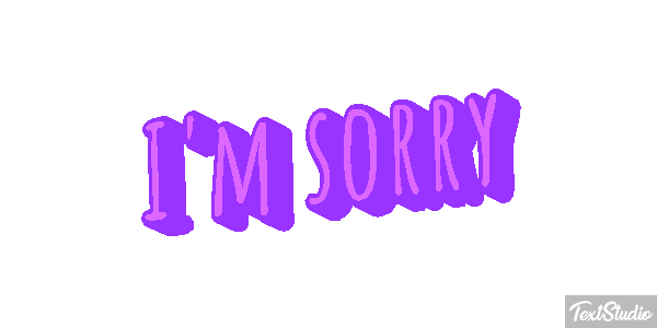 I'm Sorry Text effect