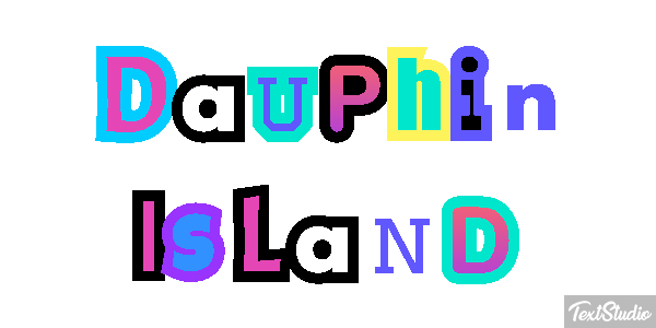 Dauphin Island Effetto testo