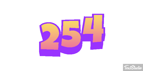254 Texteffekt