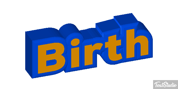 Birth Texteffekt