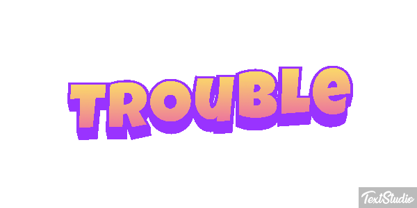 Trouble Word Animated GIF Logo Designs