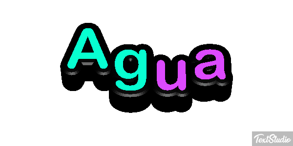 Água Efeito do texto