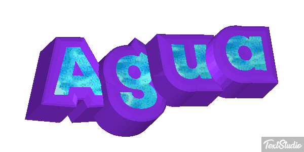 Água Efeito do texto