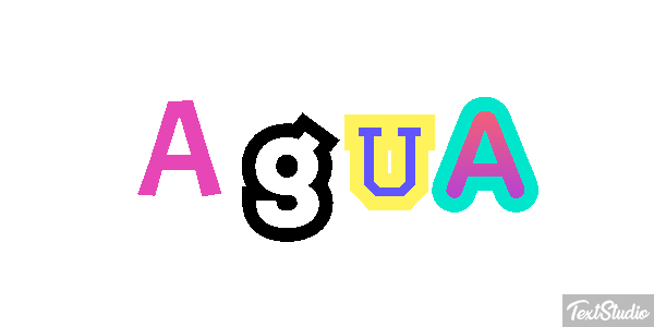 Água Efeito do texto