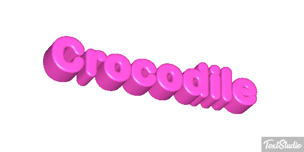 Crocodile Efeito do texto