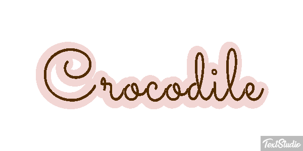Crocodile Efeito do texto