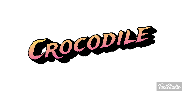 Crocodile Efeito do texto