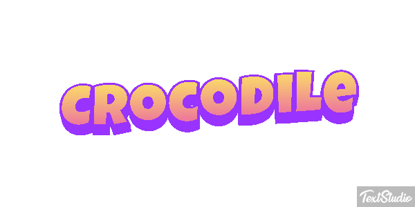 Crocodile Efeito do texto