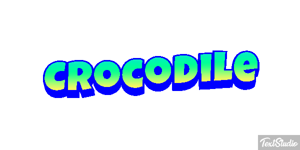Crocodile Efeito do texto