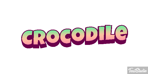 Crocodile Efeito do texto