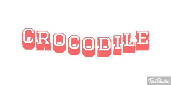 Crocodile Efeito do texto