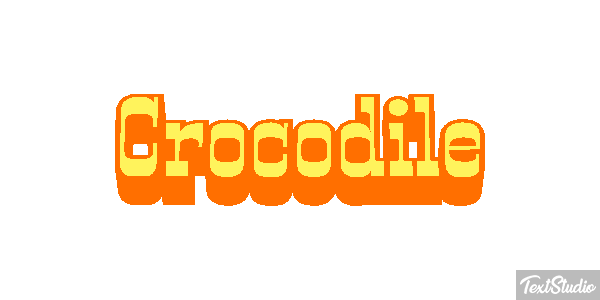 Crocodile Efeito do texto