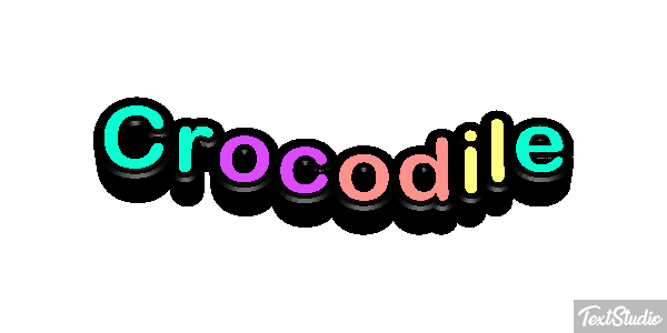 Crocodile Efeito do texto