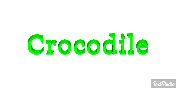 Crocodile Efeito do texto
