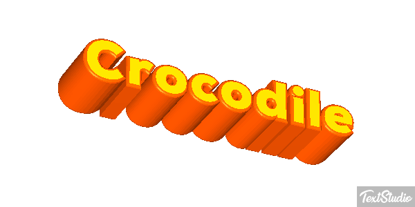 Crocodile Efeito do texto