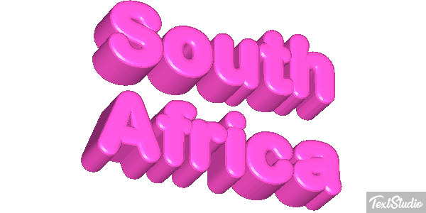 South Africa Text effect