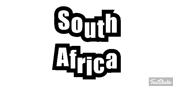 South Africa Text effect