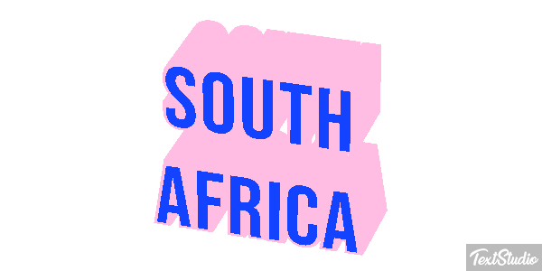South Africa Text effect