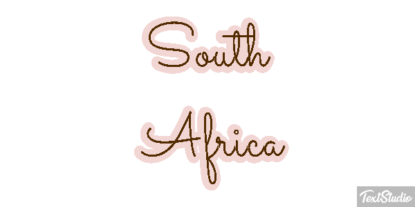 South Africa Text effect