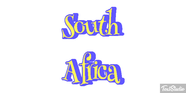 South Africa Text effect
