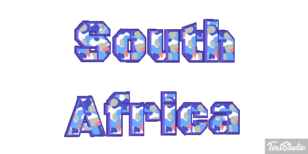 South Africa Text effect