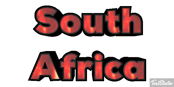 South Africa Text effect