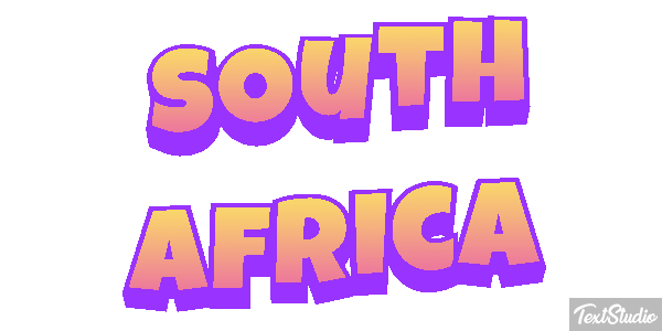 South Africa Text effect