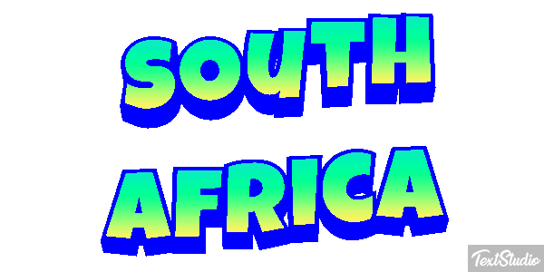 South Africa Text effect