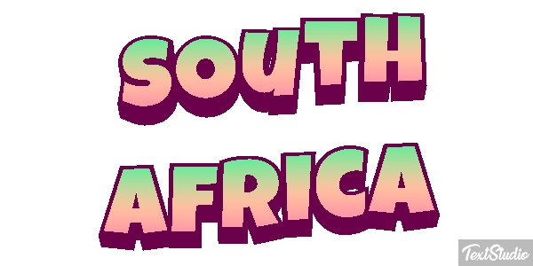 South Africa Text effect