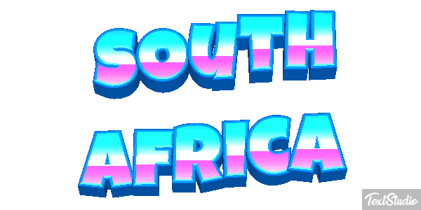 South Africa Text effect