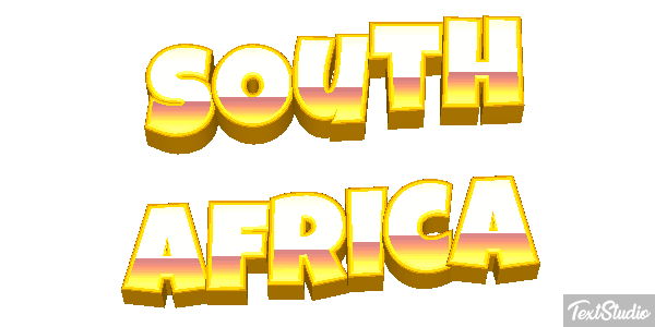 South Africa Text effect