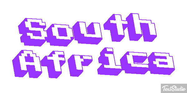 South Africa Text effect