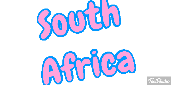 South Africa Text effect