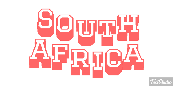 South Africa Text effect