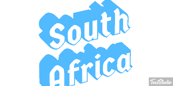 South Africa Text effect