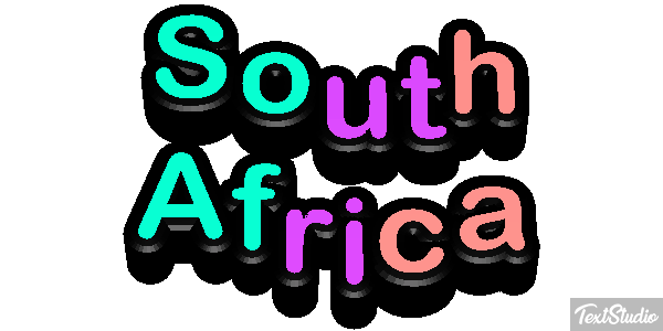 South Africa Text effect